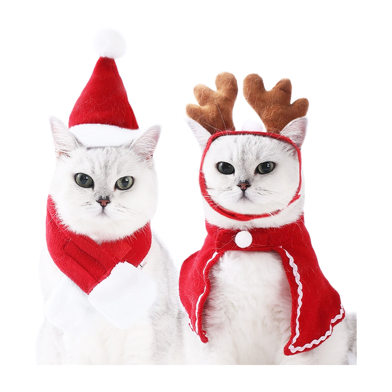 Aksesoris pakaian anjing kucing Natal